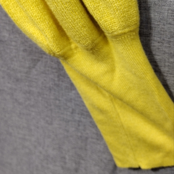 NWT Evri Ribbed Sweatshirt Women's 2X Yellow Casual Retro 90s Y2K Minimalist - Picture 4 of 10